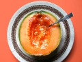 Crème de melon parfumée à la verveine