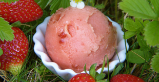 Sorbet à la fraise, la fraicheur fruitée